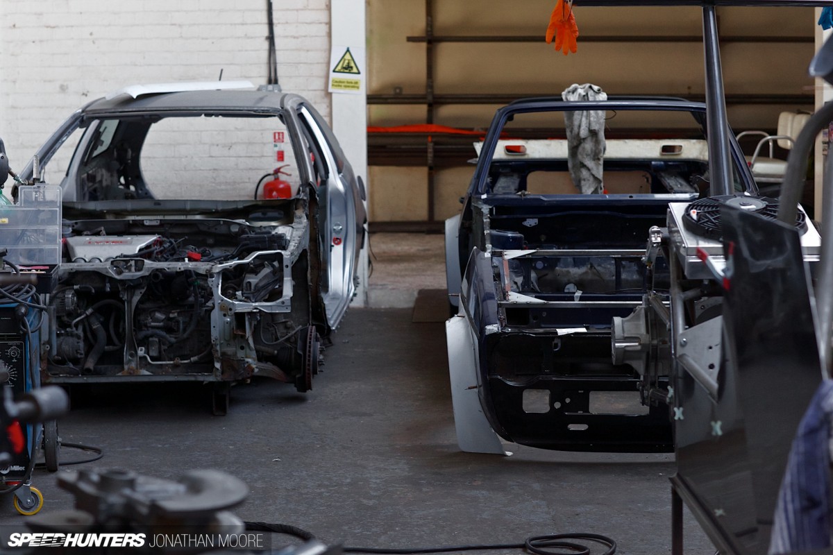 Build in progress of the KM4SH (Kei Miura 4 Speedhunters) Golf at the workshop of Hauser Racing, Wellingborough