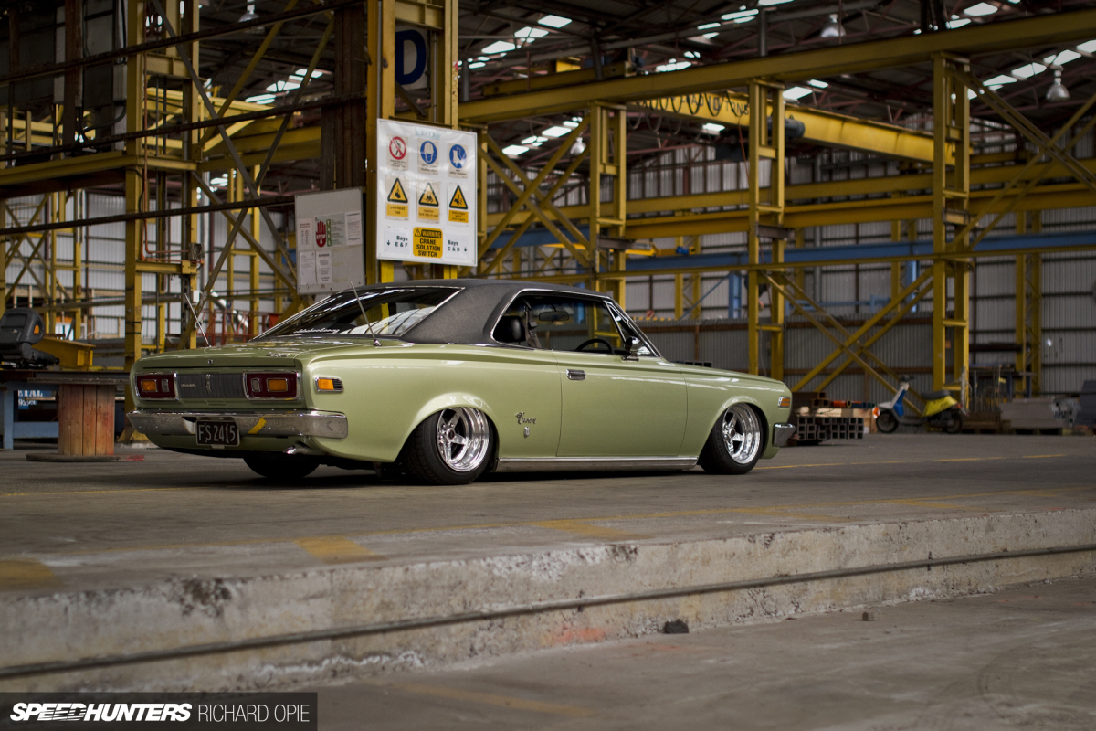 Crowning Around In A Slammed 1960s Toyota