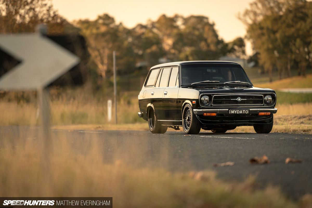 Perfection In A Black-On-Black Datsun Wagon