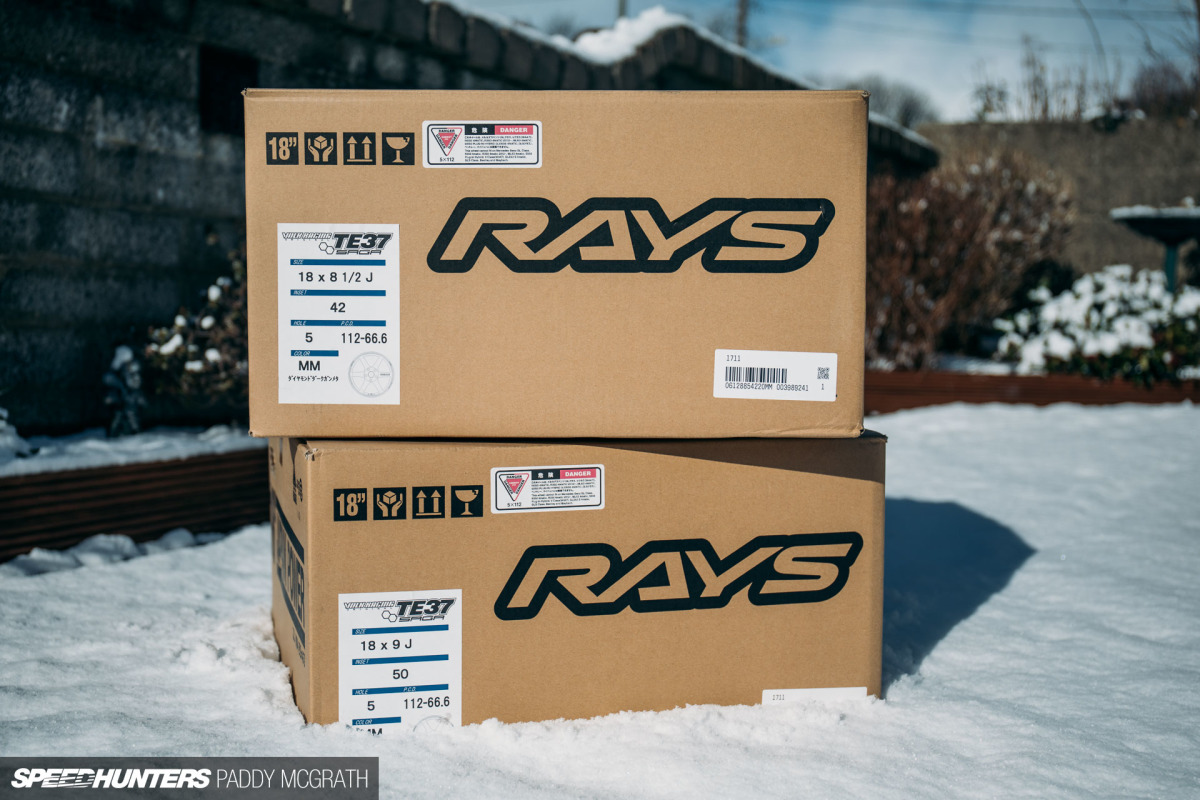 2018 Project GTI Volk Racing TE37 Saga Unboxing Speedhunters by Paddy McGrath-12
