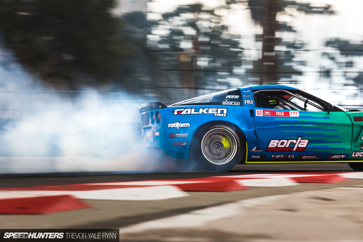 Sideways On The Streets Of Long Beach