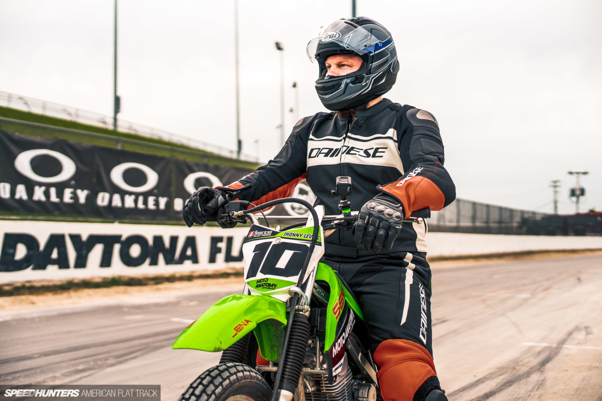 Taking A Hit Of Flat Track Riding
