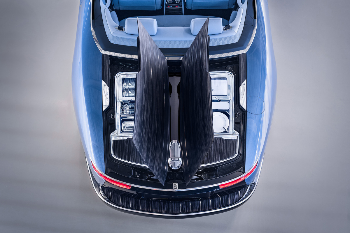 Rolls-Royce Boat Tail in Goodwood Hosting Suite rear aerial
