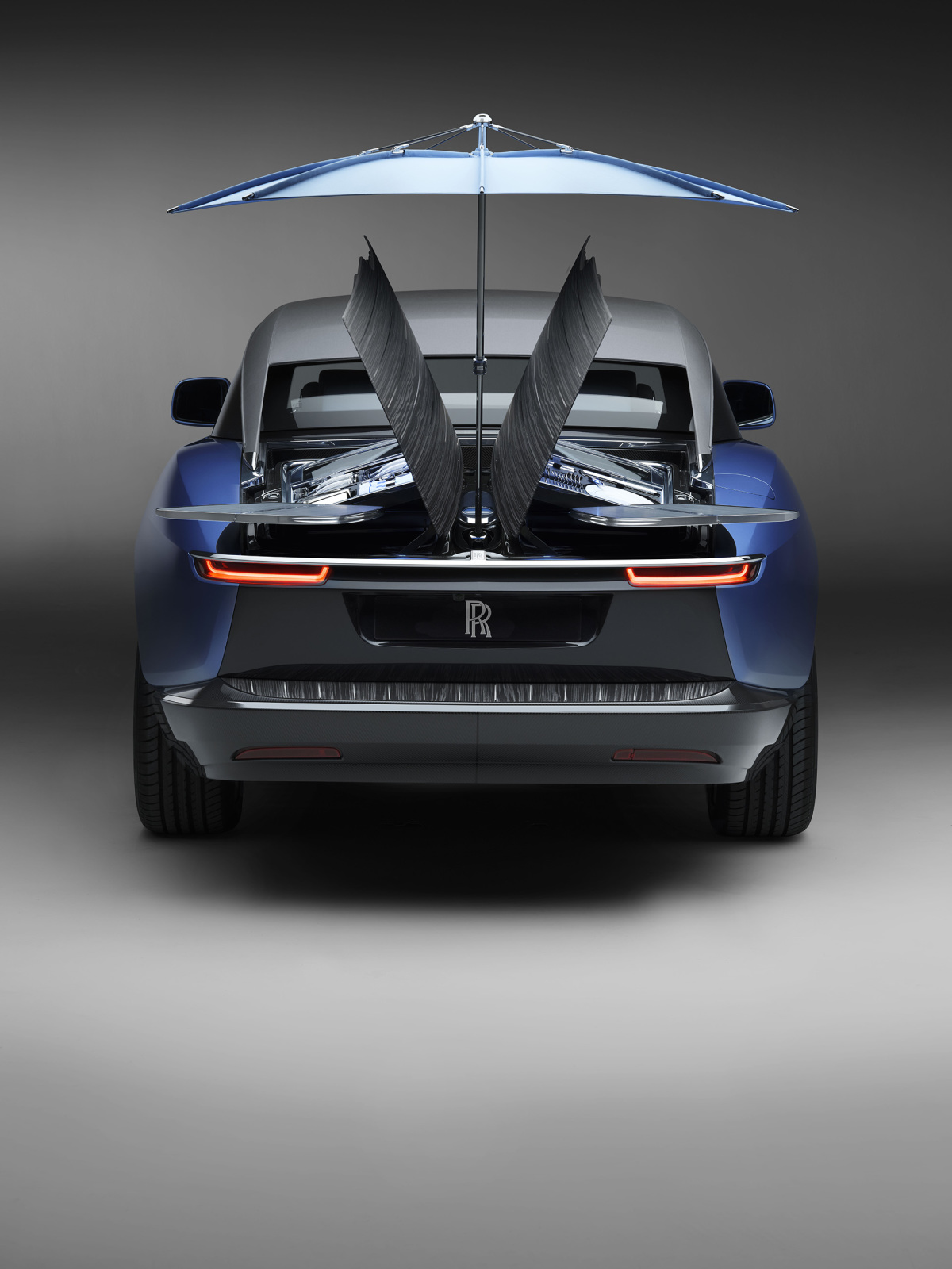 Rolls-Royce Boat Tail rear with parasol
