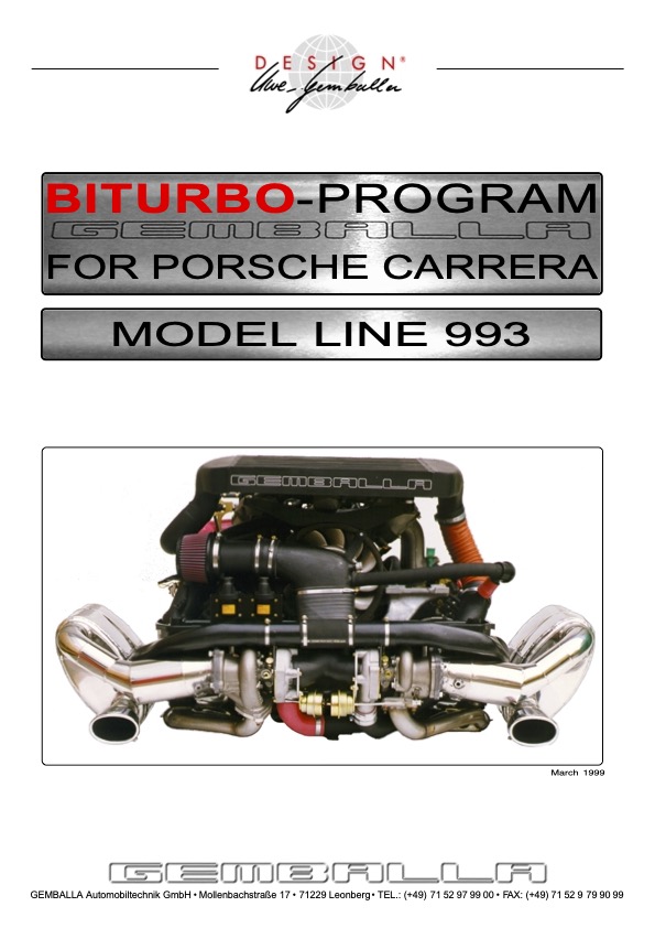 Gemballa 993 Brochure